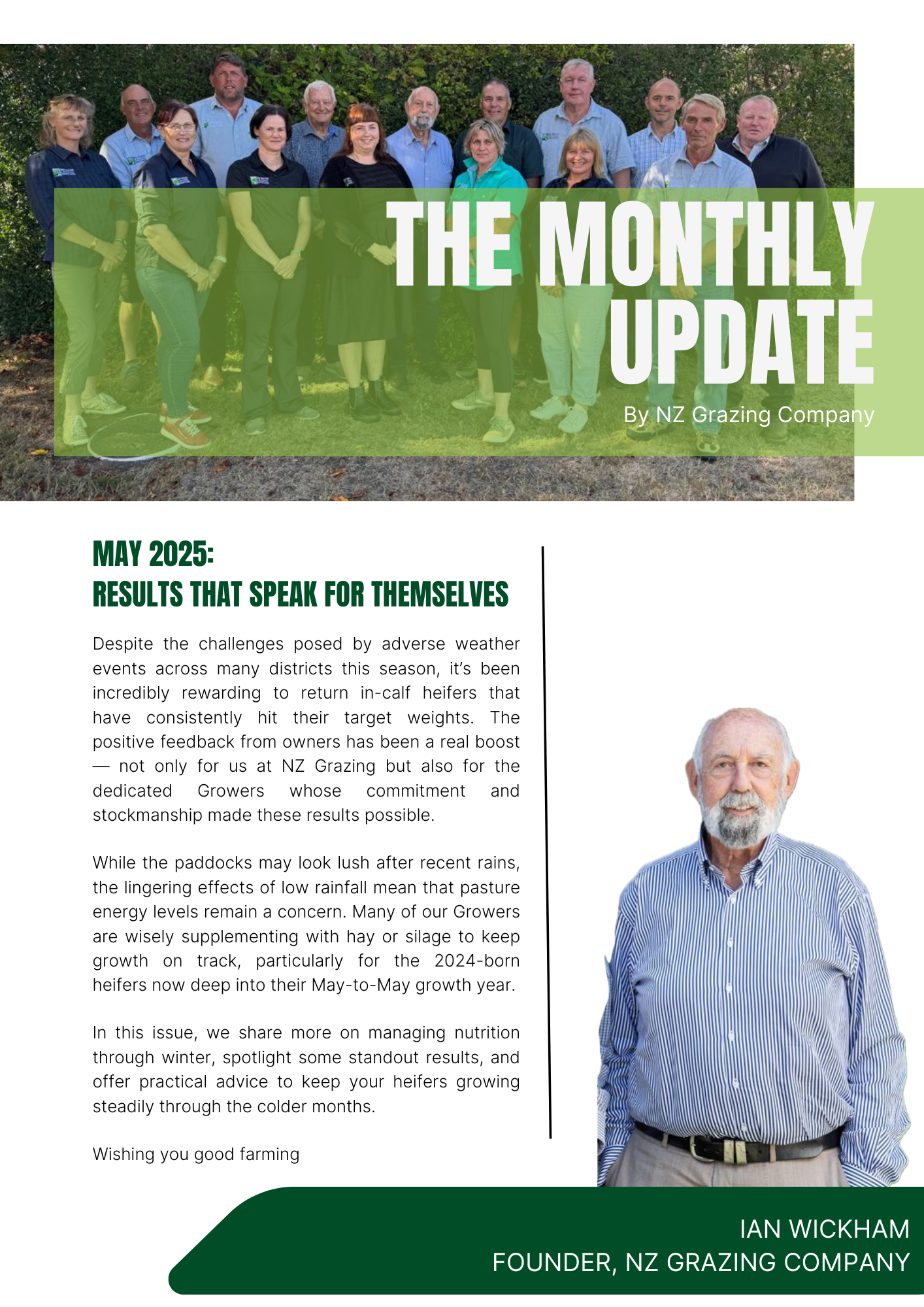 May Newsletter Linda and Malcolm enjoying life